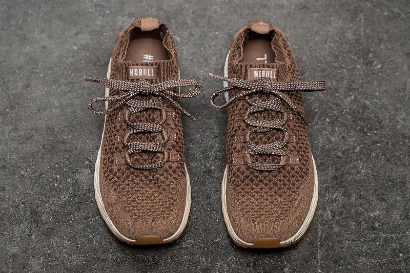 Brown Nobull Espresso Knit Runner Men's Running Shoes | CA F1024D